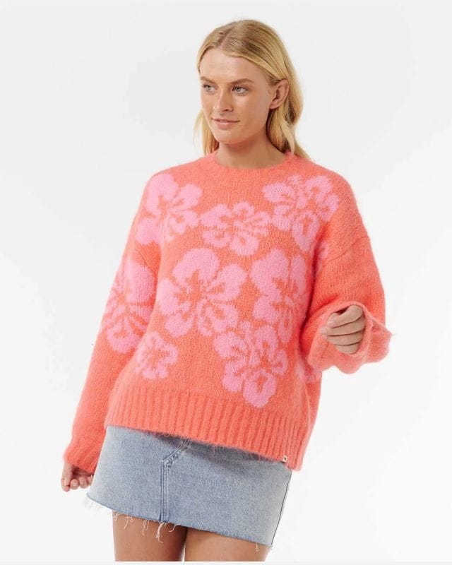 Hibiscus Heat Jacquard Crew – Watermelon – Rip Curl