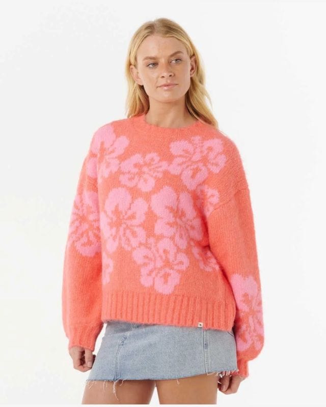 Hibiscus Heat Jacquard Crew – Watermelon – Rip Curl – Image 3
