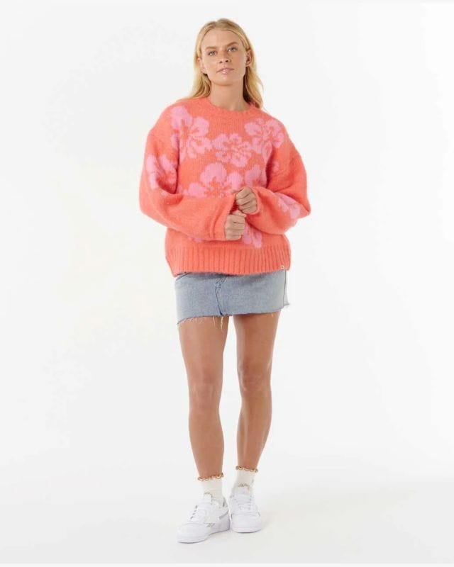 Hibiscus Heat Jacquard Crew – Watermelon – Rip Curl – Image 4