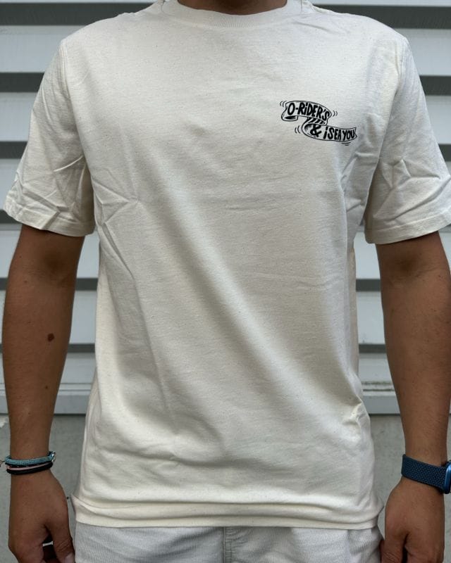 T-shirt “ »Les Caps” Beige – O Rider X I Sea You – Modèle CREATOR – Image 2
