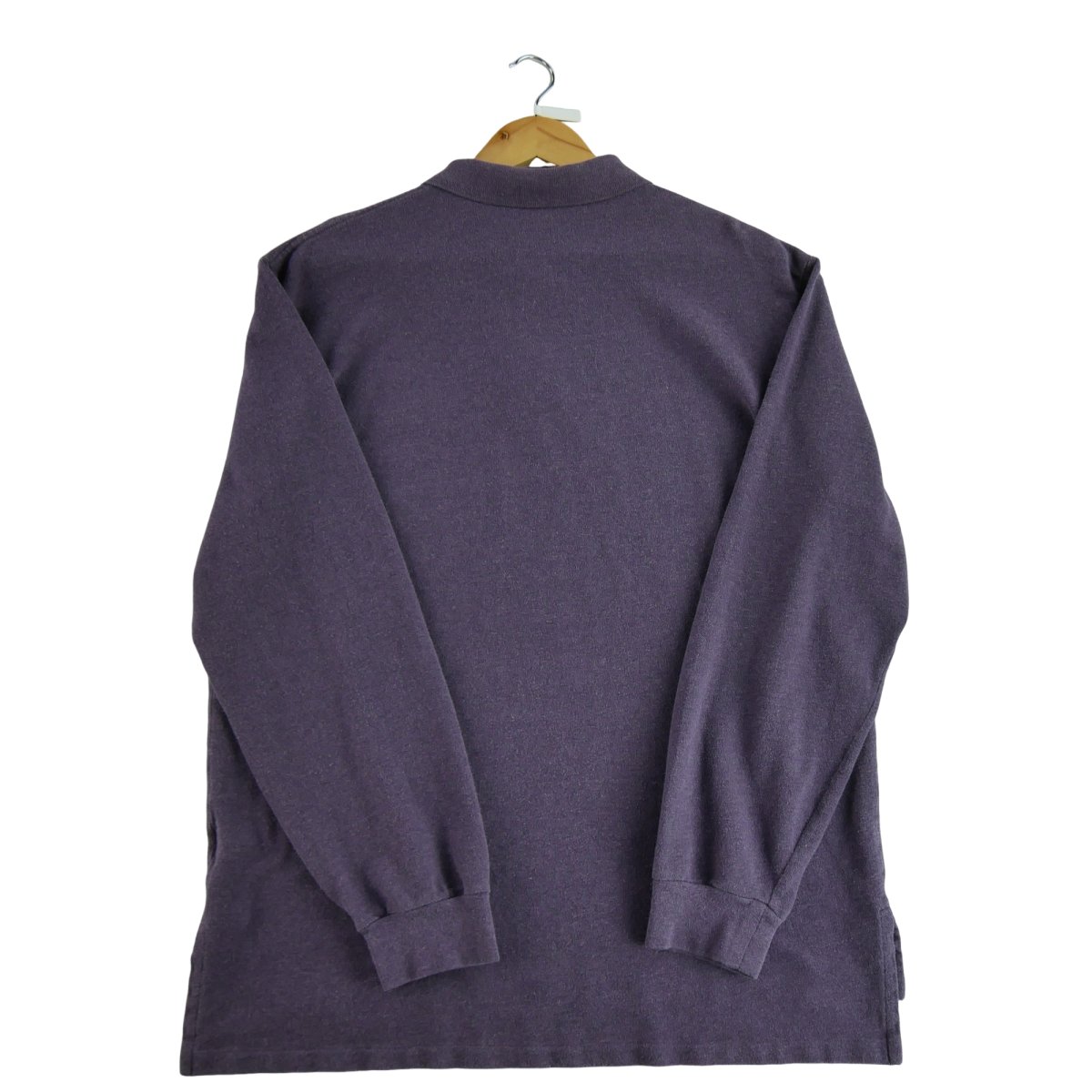 Polo manches longues Homme Violet – Image 2